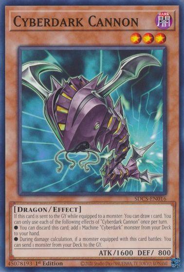 1st Edition, Common, Cyber Strike, Dark, Dragon, Effect Monster, Unlimited Cyberdark Cannon [SDCS-EN016] Common - Trading Card World