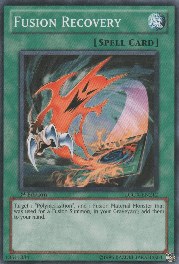 1st Edition, Common, Legendary Collection 2, Normal Spell, Spell, Unlimited Fusion Recovery [LCGX-EN212] Common - Trading Card World