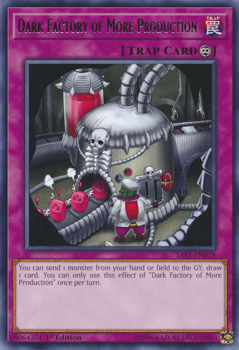 1st Edition, Continuous Trap, Rare, Savage Strike, Trap, Unlimited Dark Factory of More Production [SAST-EN078] Rare - Trading Card World