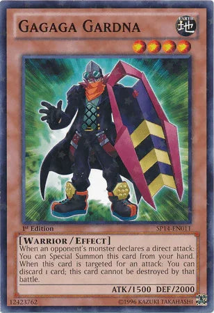 1st Edition, Earth, Effect Monster, Star Pack 2014, Starfoil Rare, Warrior Gagaga Gardna [SP14-EN011] Starfoil Rare - Trading Card World