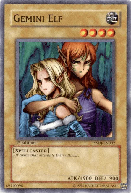 1st Edition, Common, Earth, Normal Monster, Spellcaster, Starter Deck: Jaden Yuki, Unlimited Gemini Elf [YSDJ-EN002] Common - Trading Card World