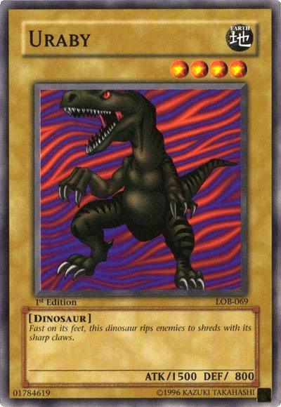 1st Edition, Common, Dinosaur, Earth, Normal Monster, The Legend of Blue Eyes White Dragon, Unlimited Uraby [LOB-069] Common - Trading Card World