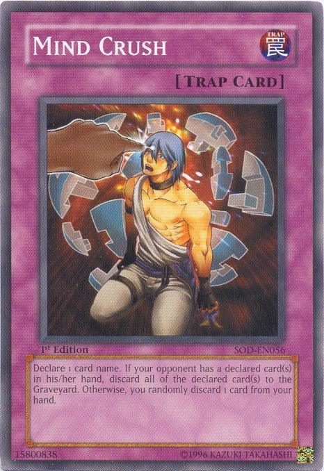 1st Edition, Common, Normal Trap, Soul of the Duelist, Trap, Unlimited Mind Crush [SOD-EN056] Common - Trading Card World