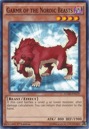 1st Edition, Beast, Common, Dark, Effect Monster, Legendary Collection 5D's Garmr of the Nordic Beasts [LC5D-EN179] Common - Trading Card World