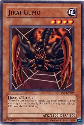 Common, Earth, Effect Monster, Insect, Retro Pack 1, Unlimited Jirai Gumo [RP01-EN039] Common - Trading Card World