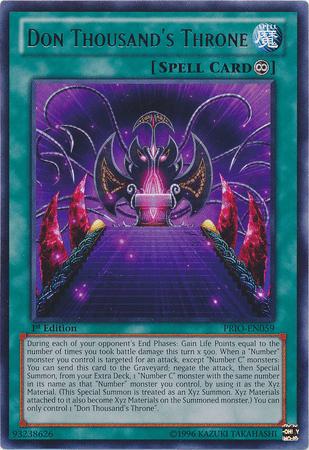 1st Edition, Continuous Spell, Primal Origin, Rare, Spell, Unlimited Don Thousand's Throne [PRIO-EN059] Rare - Trading Card World
