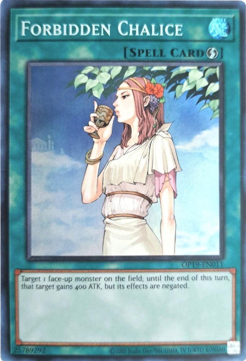 OTS Tournament Pack 19, Quick-Play Spell, Spell, Super Rare, Unlimited Forbidden Chalice [OP19-EN011] Super Rare - Trading Card World