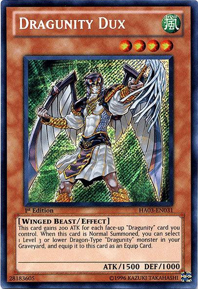 1st Edition, Effect Monster, Hidden Arsenal 3, Secret Rare, Unlimited, Wind, Winged Beast Dragunity Dux [HA03-EN031] Secret Rare - Trading Card World