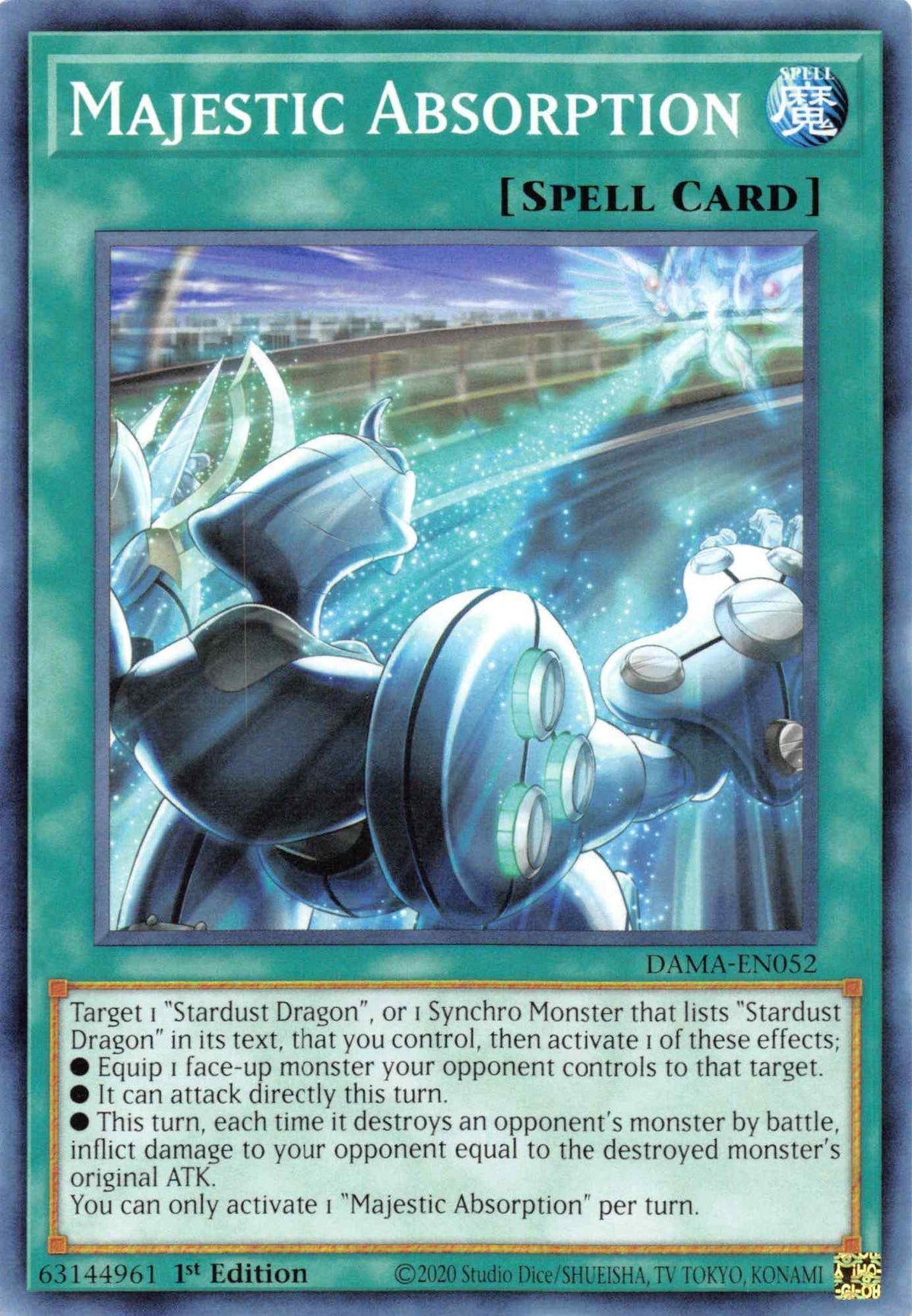 1st Edition, Common, Dawn of Majesty, Normal Spell, Spell Majestic Absorption [DAMA-EN052] Common - Trading Card World