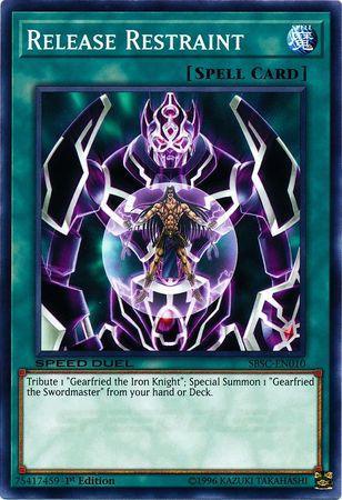 1st Edition, Common, Normal Spell, Speed Duel: Scars of Battle, Spell Release Restraint [SBSC-EN010] Common - Trading Card World