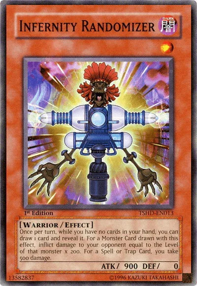 1st Edition, Common, Dark, Effect Monster, The Shining Darkness, Unlimited, Warrior Infernity Randomizer [TSHD-EN013] Common - Trading Card World