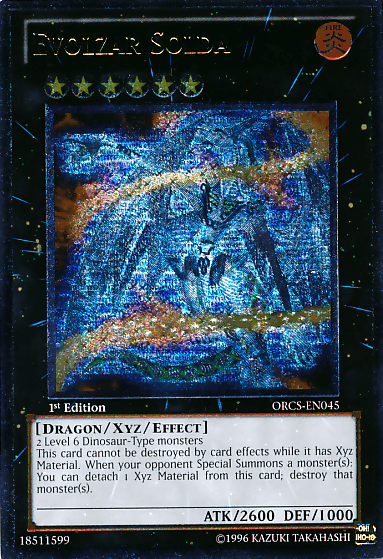 1st Edition, Dragon, Fire, Order of Chaos, Ultimate Rare, Unlimited, Xyz/Effect Monster Evolzar Solda [ORCS-EN045] Ultimate Rare - Trading Card World
