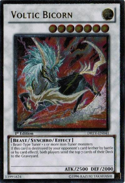 1st Edition, Beast, Duelist Revolution, Light, Synchro/Effect Monster, Ultimate Rare, Unlimited Voltic Bicorn [DREV-EN041] Ultimate Rare - Trading Card World