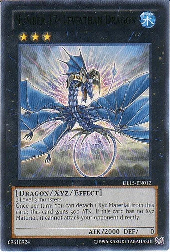 Dragon, Duelist League Promo, Rare, Unlimited, Water, Xyz/Effect Monster Number 17: Leviathan Dragon (Green) [DL15-EN012] Rare - Trading Card World