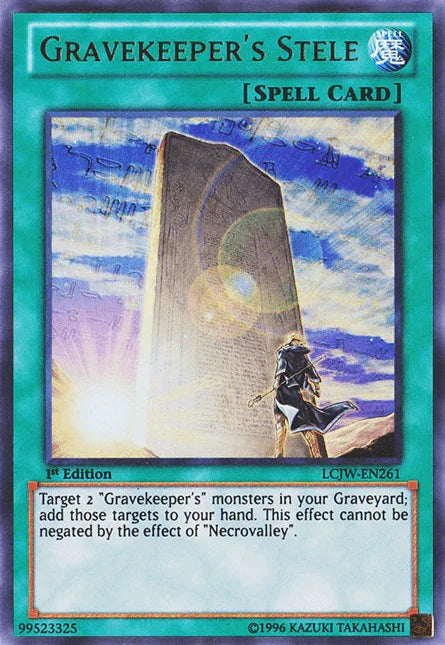 1st Edition, Legendary Collection 4: Joey's World, Normal Spell, Spell, Ultra Rare Gravekeeper's Stele [LCJW-EN261] Ultra Rare - Trading Card World