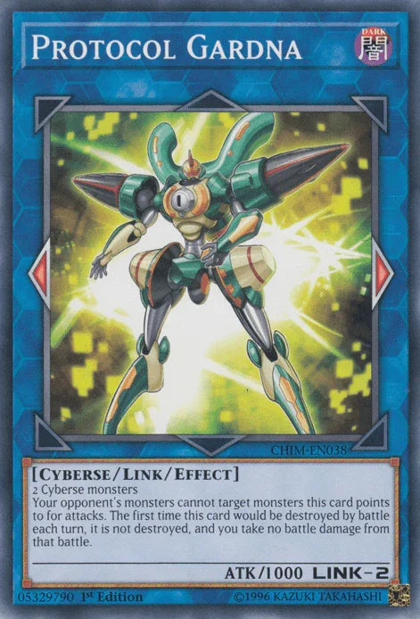 1st Edition, Chaos Impact, Common, Cyberse, Dark, Link/Effect Monster, Unlimited Protocol Gardna [CHIM-EN038] Common - Trading Card World