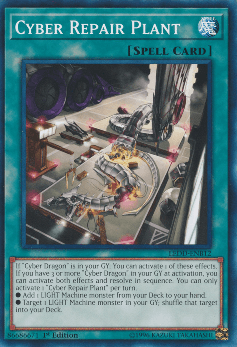 1st Edition, Common, Legendary Dragon Decks, Normal Spell, Spell Cyber Repair Plant [LEDD-ENB12] Common - Trading Card World