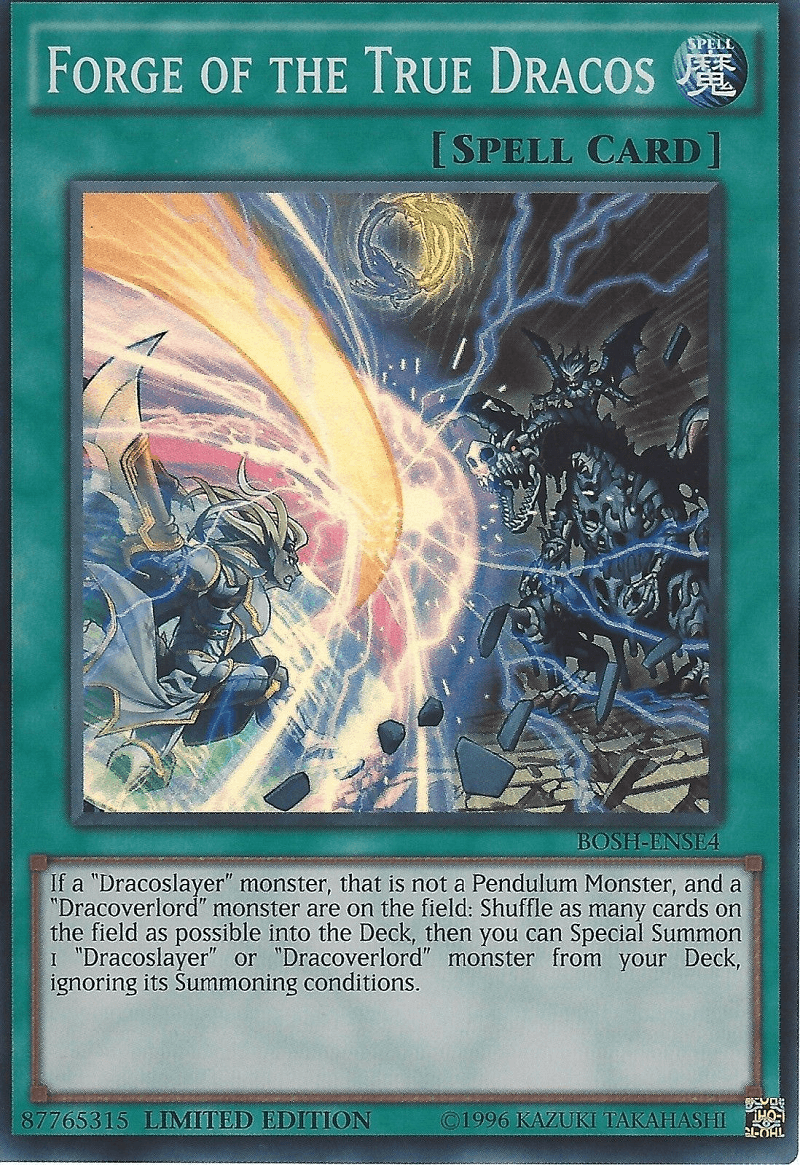 Breakers of Shadow: Special Edition, Limited, Normal Spell, Spell, Super Rare Forge of the True Dracos [BOSH-ENSE4] Super Rare - Trading Card World