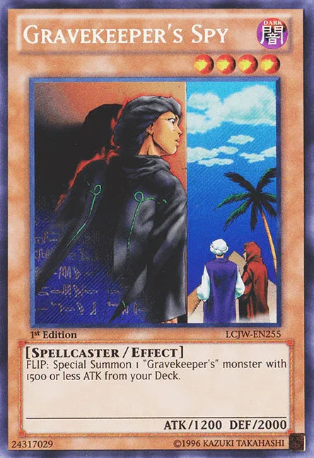 1st Edition, Dark, Effect Monster, Legendary Collection 4: Joey's World, Secret Rare, Spellcaster Gravekeeper's Spy [LCJW-EN255] Secret Rare - Trading Card World
