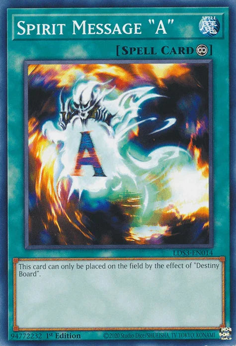 1st Edition, Common, Continuous Spell, Legendary Duelists: Season 3, Spell Spirit Message A [LDS3-EN014] Common - Trading Card World