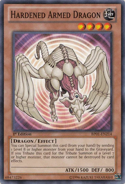 1st Edition, Battle Pack: Epic Dawn, Common, Dragon, Earth, Effect Monster, Unlimited Hardened Armed Dragon [BP01-EN214] Common - Trading Card World