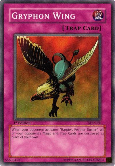 1st Edition, Normal Trap, Starter Deck: Pegasus, Super Rare, Trap, Unlimited Gryphon Wing [SDP-050] Super Rare - Trading Card World