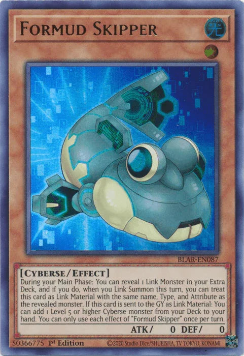 1st Edition, Battles of Legend: Armageddon, Cyberse, Effect Monster, Light, Ultra Rare Formud Skipper [BLAR-EN087] Ultra Rare - Trading Card World