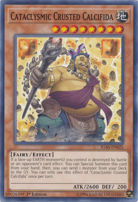 1st Edition, Common, Earth, Effect Monster, Fairy, Ignition Assault, Unlimited Cataclysmic Crusted Calcifida [IGAS-EN025] Common - Trading Card World