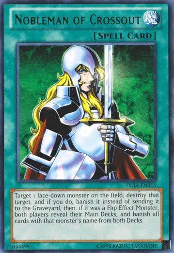 Duelist League Promo, Normal Spell, Rare, Spell, Unlimited Nobleman of Crossout (Green) [DL14-EN015] Rare - Trading Card World