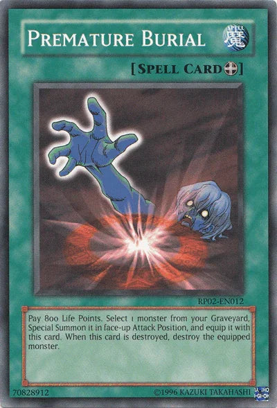 Common, Equip Spell, Retro Pack 2, Spell, Unlimited Premature Burial [RP02-EN012] Common - Trading Card World