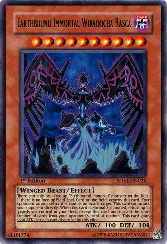 1st Edition, Dark, Effect Monster, Stardust Overdrive, Ultra Rare, Unlimited, Winged Beast Earthbound Immortal Wiraqocha Rasca [SOVR-EN026] Ultra Rare - Trading Card World