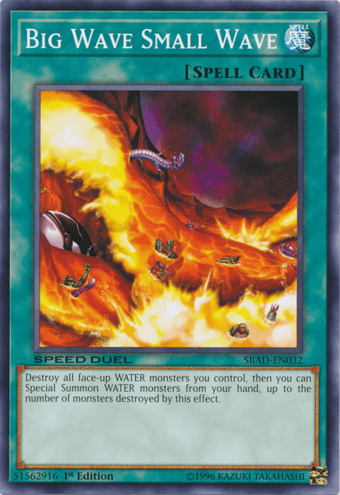 1st Edition, Common, Normal Spell, Speed Duel: Attack from the Deep, Spell Big Wave Small Wave [SBAD-EN032] Common - Trading Card World