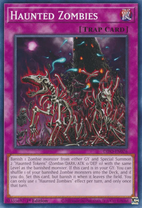 1st Edition, Common, Dimension Force, Normal Trap, Trap Haunted Zombies [DIFO-EN076] Common - Trading Card World