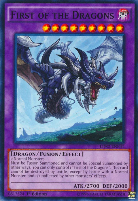 1st Edition, Common, Dark, Dragon, Fusion/Effect Monster, Legendary Decks II, Unlimited First of the Dragons [LDK2-ENK41] Common - Trading Card World
