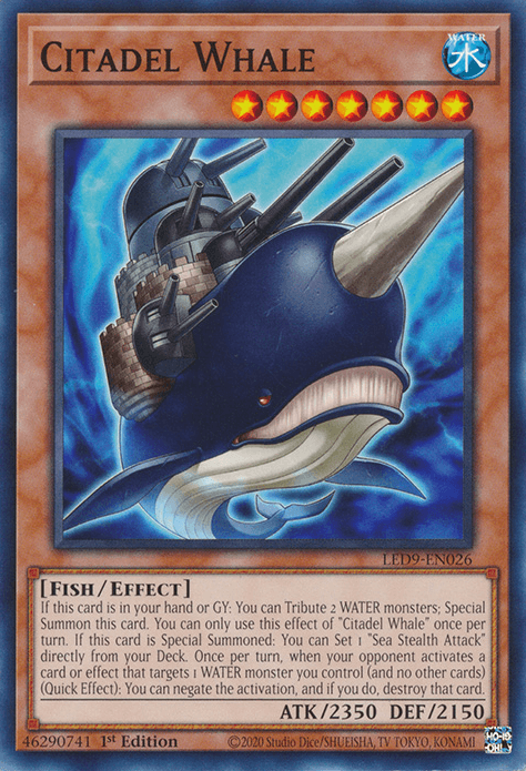 1st Edition, Common, Effect Monster, Legendary Duelists: Duels From the Deep, Warrior, Water Citadel Whale [LED9-EN026] Common - Trading Card World