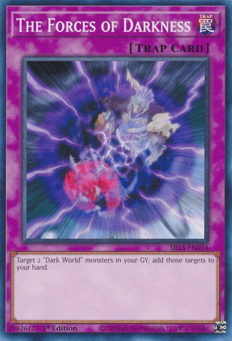 1st Edition, Common, Normal Trap, Structure Deck: Dark World, Trap The Forces of Darkness [SR13-EN034] Common - Trading Card World