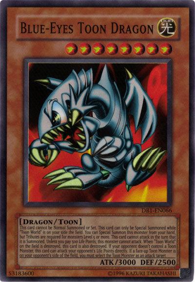 Dark Beginning 1, Dragon, Light, Super Rare, Toon Monster, Unlimited Blue-Eyes Toon Dragon [DB1-EN066] Super Rare - Trading Card World