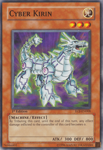 1st Edition, Common, Effect Monster, Enemy of Justice, Light, Machine, Unlimited Cyber Kirin [EOJ-EN008] Common - Trading Card World