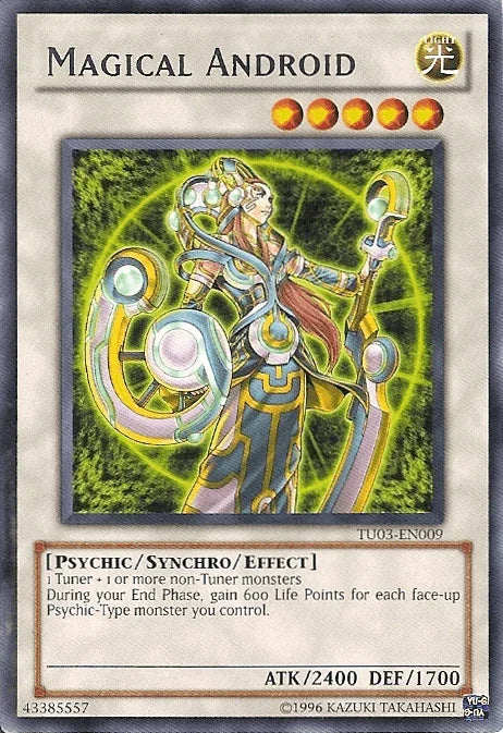 Light, Psychic, Rare, Synchro/Effect Monster, Turbo Pack: Booster Three, Unlimited Magical Android [TU03-EN009] Rare - Trading Card World