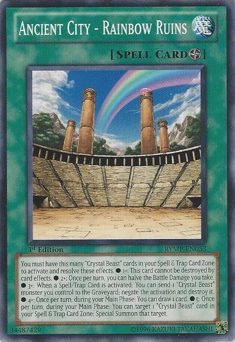 1st Edition, Common, Field Spell, Ra Yellow Mega Pack, Spell, Unlimited Ancient City - Rainbow Ruins [RYMP-EN053] Common - Trading Card World