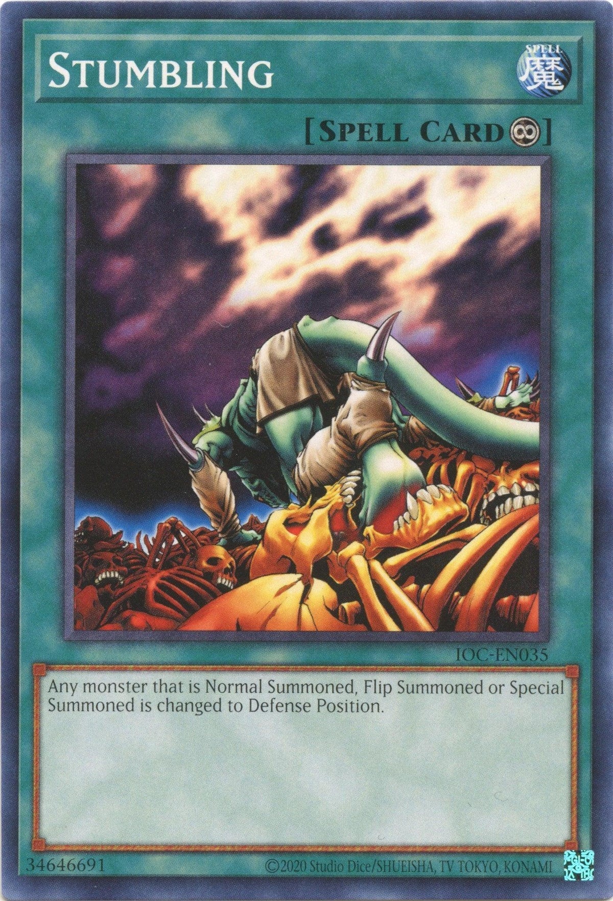 Common, Invasion of Chaos (25th Anniversary Edition), Normal Spell, Spell, Unlimited Stumbling (25th Anniversary) [IOC-EN035] Common - Trading Card World