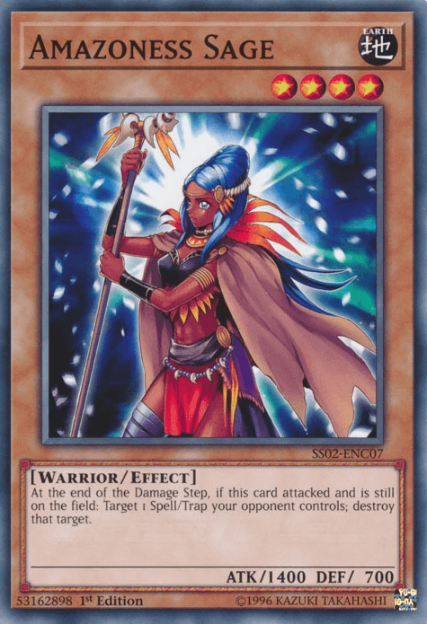 1st Edition, Common, Earth, Effect Monster, Speed Duel: Duelists of Tomorrow, Warrior Amazoness Sage [SS02-ENC07] Common - Trading Card World