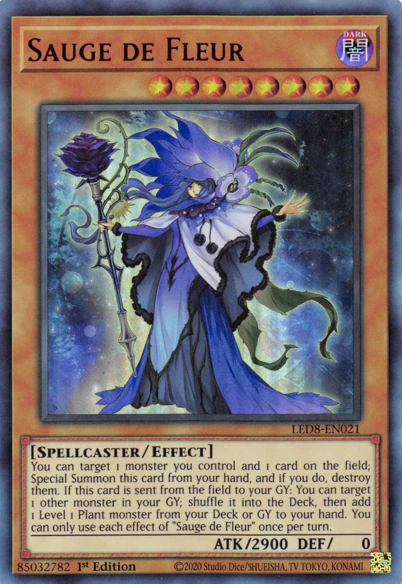 1st Edition, Dark, Effect Monster, Legendary Duelists: Synchro Storm, Spellcaster, Ultra Rare Sauge de Fleur [LED8-EN021] Ultra Rare - Trading Card World
