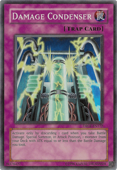 Dark Revelation Volume 4, Normal Trap, Super Rare, Trap, Unlimited Damage Condenser [DR04-EN172] Super Rare - Trading Card World