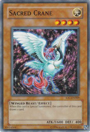 Common, Effect Monster, Invasion of Chaos, Light, Unlimited, Winged Beast Sacred Crane [IOC-EN069] Common - Trading Card World