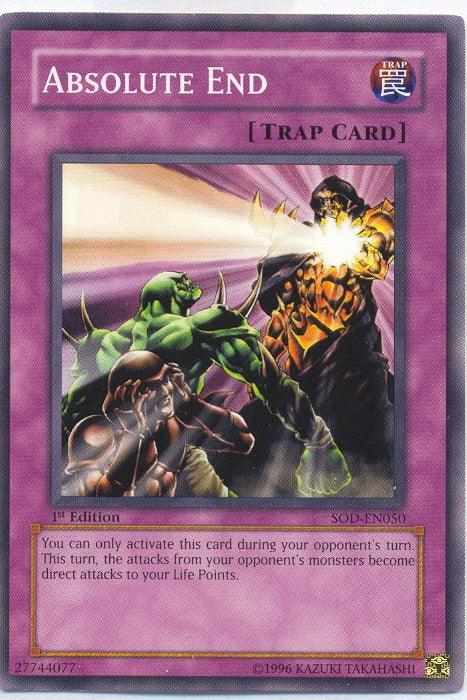 1st Edition, Common, Normal Trap, Soul of the Duelist, Trap, Unlimited Absolute End [SOD-EN050] Common - Trading Card World
