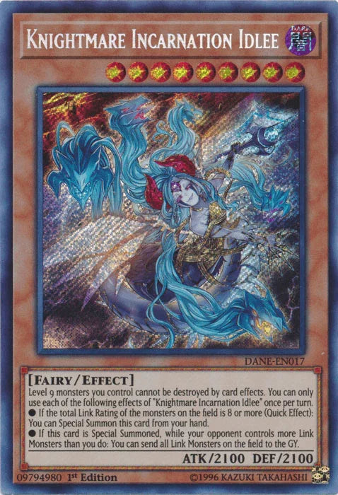 1st Edition, Dark, Dark Neostorm, Effect Monster, Fairy, Secret Rare, Unlimited Knightmare Incarnation Idlee [DANE-EN017] Secret Rare - Trading Card World