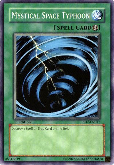 1st Edition, Common, Quick Play Spell, Spell, Structure Deck: Invincible Fortress, Unlimited Mystical Space Typhoon [SD7-EN017] Common - Trading Card World