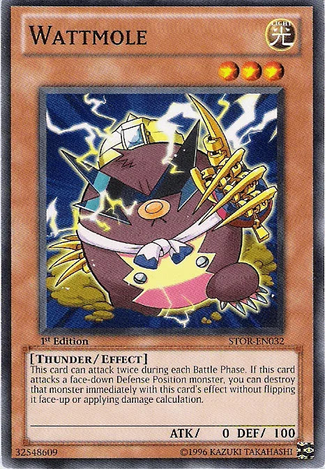 1st Edition, Common, Effect Monster, Light, Storm of Ragnarok, Thunder, Unlimited Wattmole [STOR-EN032] Common - Trading Card World