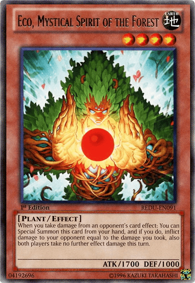 1st Edition, Earth, Effect Monster, Plant, Rare, Return of the Duelist, Unlimited Eco, Mystical Spirit of the Forest [REDU-EN091] Rare - Trading Card World